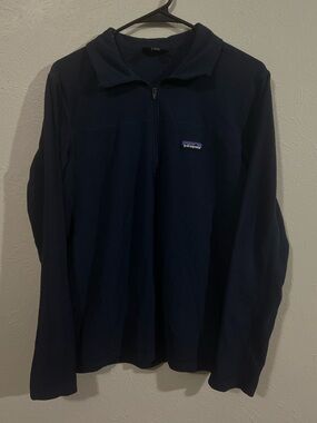 Men’s Patagonia Micro D 1/4 Quarter Zip Fleece Pullover Navy Blue size Small